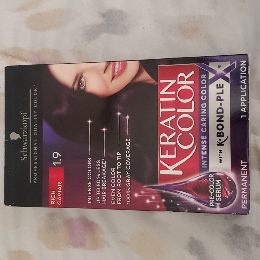 Schwarzkopf keratin color 1.9 Rich Caviar